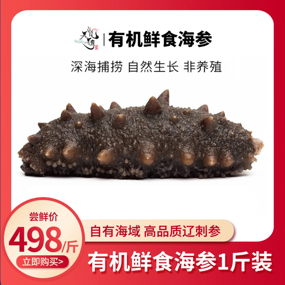 有机鲜食海参1斤装【天悦湾】即食海参开袋即食有机认证