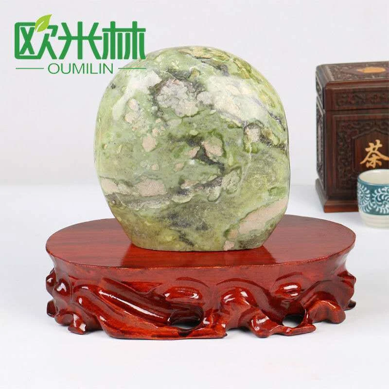 a006d-4长方椭圆34-17-6.5形实木奇石底座工艺品摆件底座