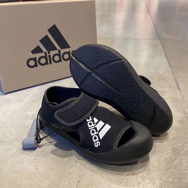 adidas/阿迪达斯阿迪达斯婴幼童黑色魔术贴包头沙滩鞋凉鞋D97200