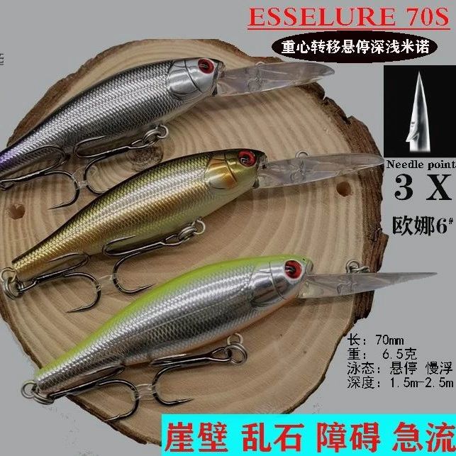 【精品米诺】长舌板悬浮米诺路亚饵深水假饵远投翘嘴鲈鱼鳜鱼饵