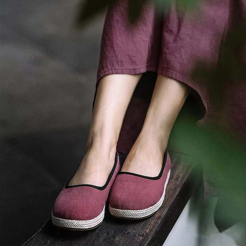 BUYUTANG/布语堂本草手工布鞋浅口女鞋私人定制单鞋休闲透气软底