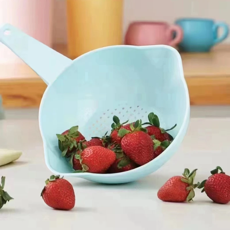 轻巧滤筛 厨房/家用/塑料/小巧便携/神器/网红/沥水篮/清洗/长柄