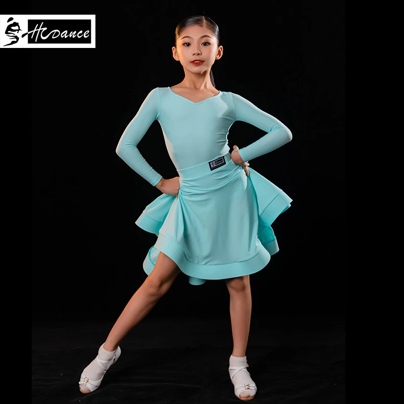 皇朝拉丁舞服专业女儿童比赛服规定服练功拉丁舞裙H6204+H7179