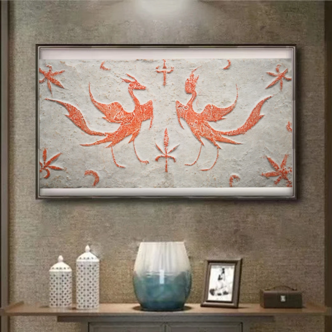 家居装饰画《千秋万岁》净画面50x35Cm用纸140X70Cm。中式