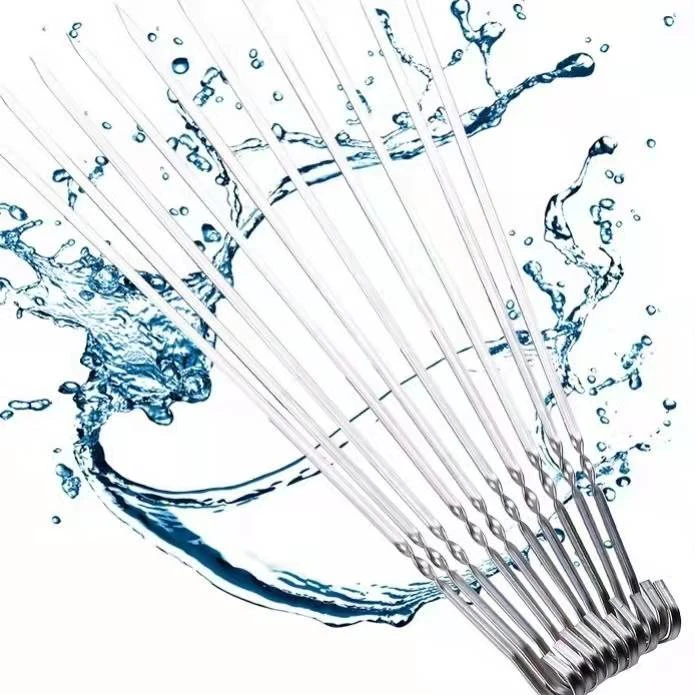 无品牌35-40 签子9字钩散装不锈钢吊炉挂炉扁签烤针带钩50只