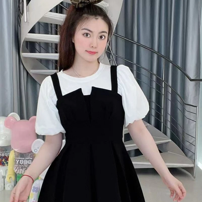 B486 泡泡袖纯色上衣