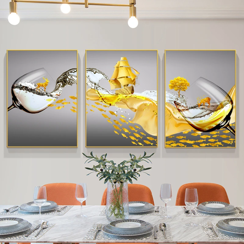 【自己绣手工diy】 轻奢酒杯钻石画满钻5d新款餐厅客厅贴钻十字绣