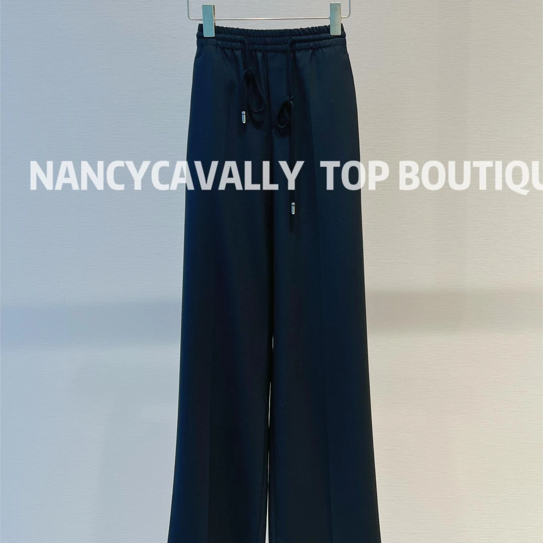【TJ浮力】NancyCavally设计款春夏时尚宽松高腰直筒阔腿裤休闲裤女