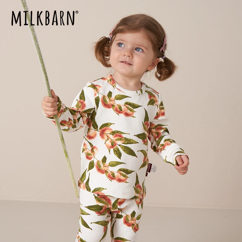 MILKBARN彰显品质弹力棉长袖上衣宝宝t恤打底衣