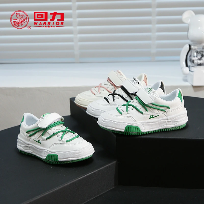 Warrior/回力MX儿童小白鞋2023休闲女童运动鞋男童板鞋WZTH-0919