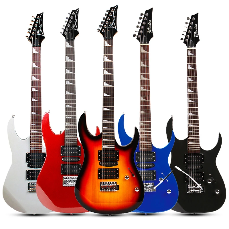 Minsine/名森电吉他初学者电吉他可配音箱效果器套装专业级电吉他