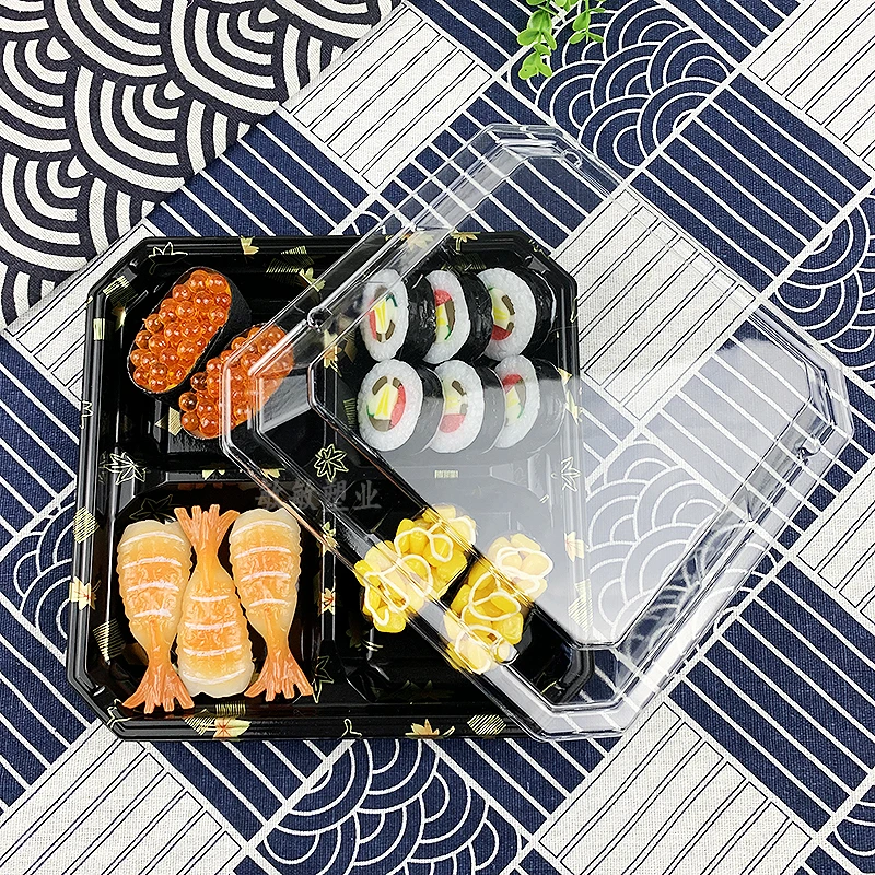 四宫格九宫格打包盒套餐分格一次性包装盒外卖寿司刺身打包盒商用