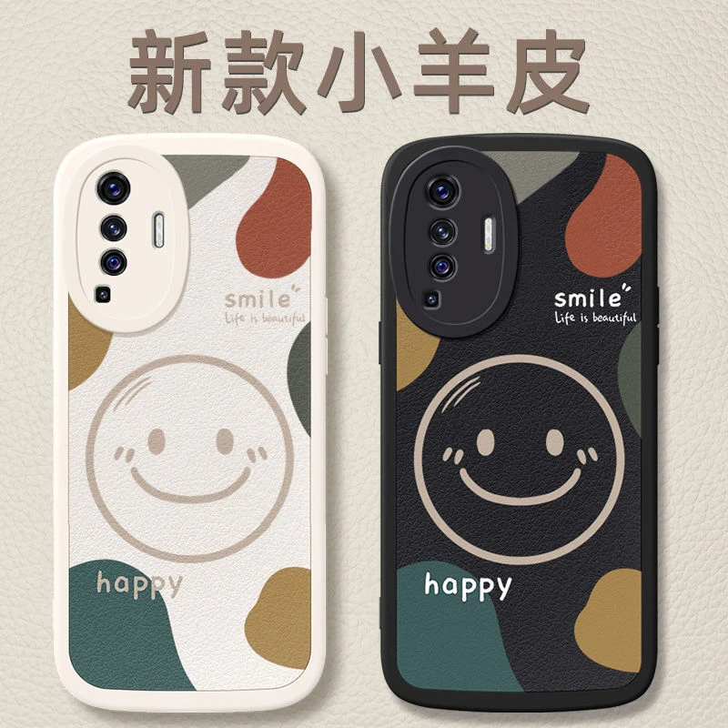 vivox50pro手机壳x50软壳x30新款网红全包防摔x30pro保护套笑脸潮