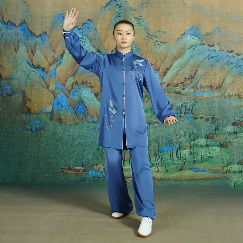 加厚老年蓝色御尊武当新款表演武术太极拳高端夏季新中中国风服女