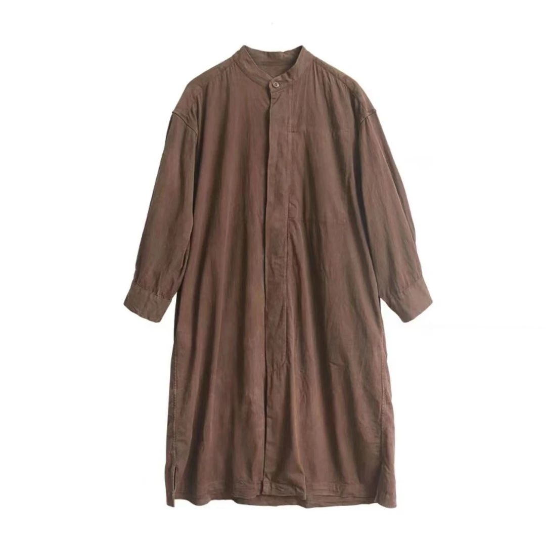 7折左岸迷香·贞琦坊【长衬衫】款号：Z22SS5033 百搭长袖中长款