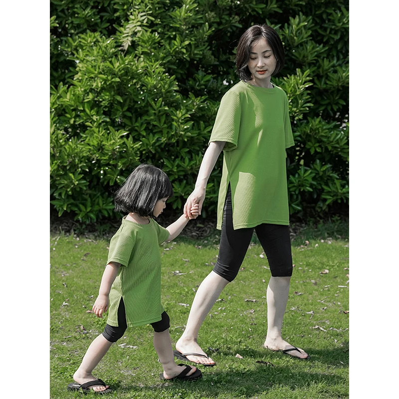 【清】X3171 X3207儿童亲子弹力五分鲨鱼裤儿童亲子装质感打底裤