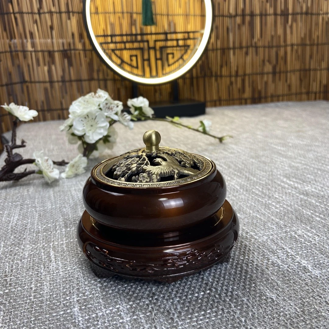 纯铜香炉  创意禅意炉茶道桌面香炉 香篆香炉