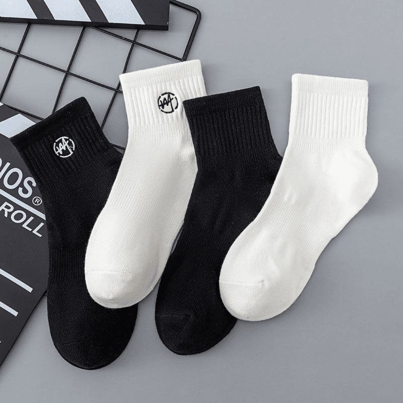 白色袜子男士短袜女夏季薄款透气中筒秋冬季男款潮流百搭篮球袜