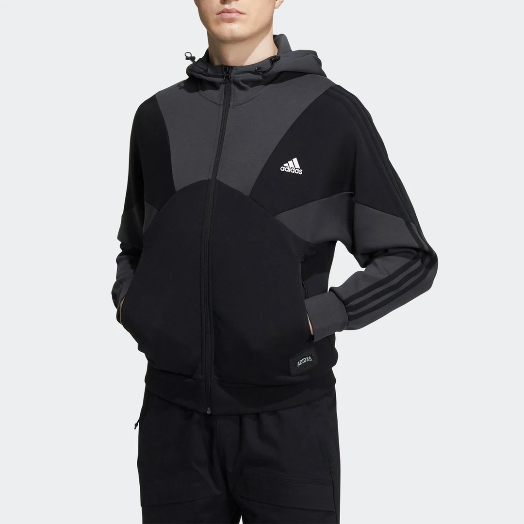 Adidas/阿迪达斯毕业礼正品STGFXKNJK男款运动连帽夹克外套HE7469
