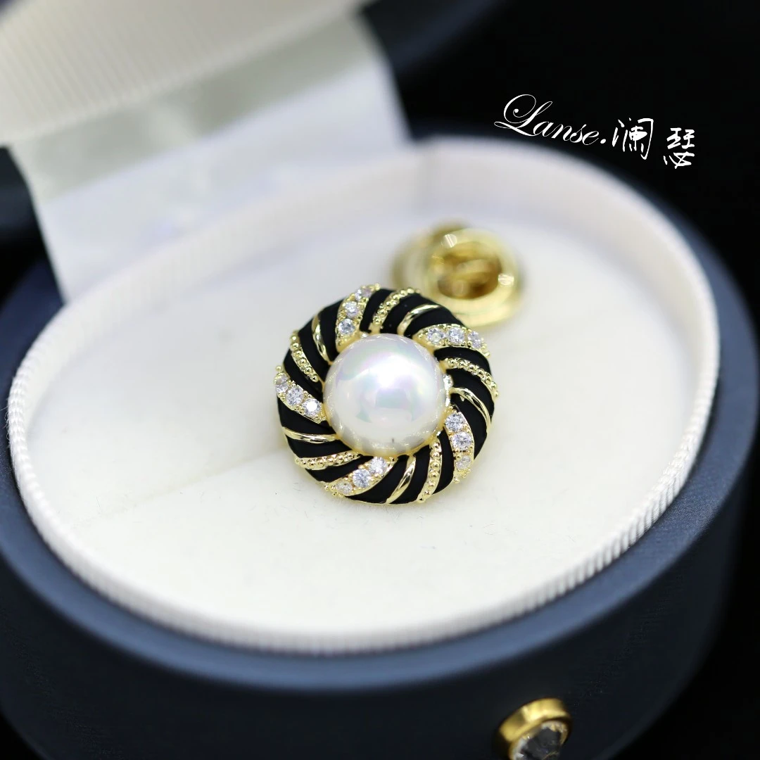 澜瑟 铜合金合成锆石胸针 xz2684童话镇mini领针