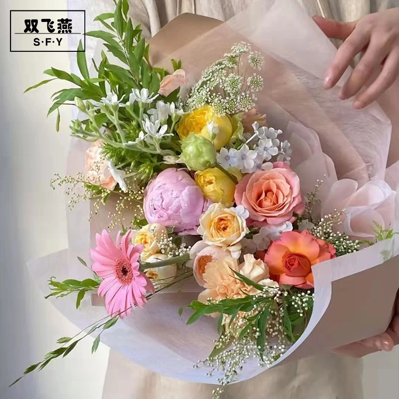 新品棉花糖内衬纸鲜花花束礼品包装纸内衬材料保鲜纸花店用包装