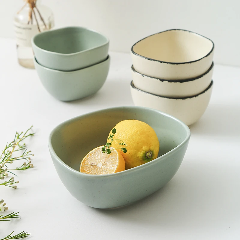 即物异形家用商用陶瓷吃饭面汤碗新中式加厚耐高温防烫防滑防掉色