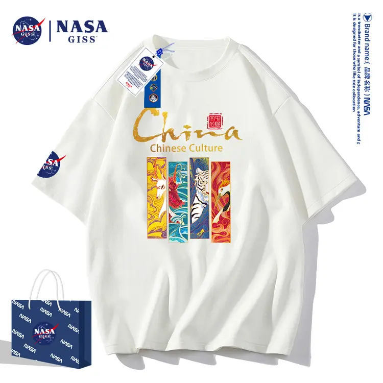NASA GISS联名款2022新款纯棉T恤男女同款新疆长绒棉-8024-JG