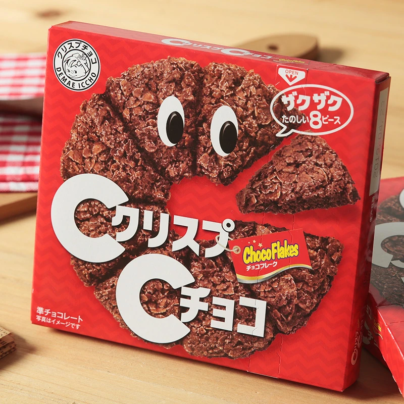 日本进口饼干零食 麦脆批红色盒装牛奶巧克力味饼干原味