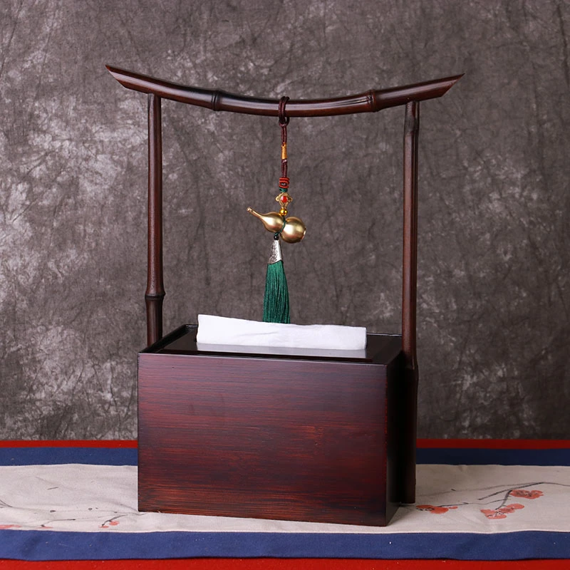 抽纸盒新中式客厅家用收纳盒复古茶室手工竹制民宿酒店轻奢纸巾盒