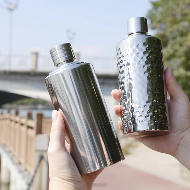 新款高档不锈钢酒壶家用加厚户外便携式随身白酒瓶创意磨砂酒具壶