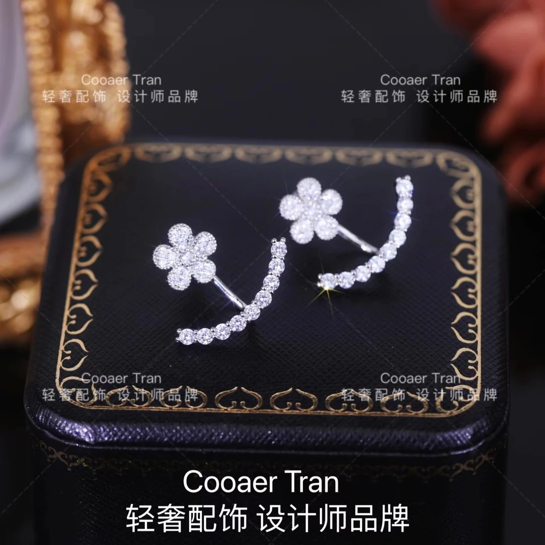 COOAER TRAN 铜合金耳饰 新品一款二戴气质优雅耳饰女RH6456#