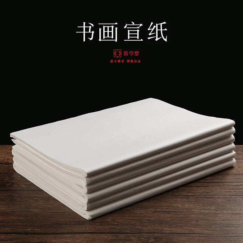 昔今堂包邮毛笔书法纸绘画纸国画画画用纸生宣纸半生熟宣纸作品纸