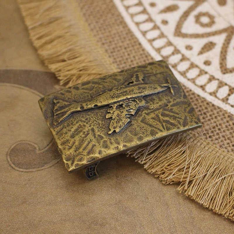 纯铜任老伊尔战机皮带扣扣头男士腰带皮扣送男友送老公纯黄铜实心