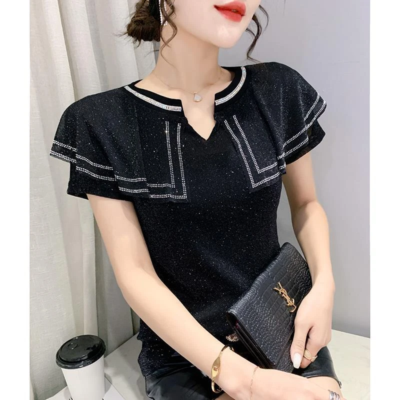 珍黎婷舞衣上衣新款吉特巴舞蹈服装拉丁舞国标舞上衣摩登舞烫钻夏