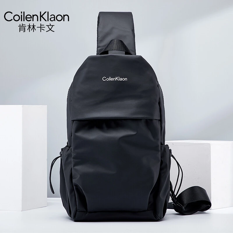 Coilenkaon品牌男士胸包时尚单肩包百搭斜挎包大容量手机潮男腰包
