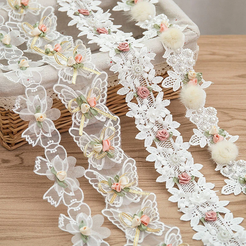法徳森手工花朵diy蕾丝花边装饰服装辅料领口裙摆配饰材料 宽5CM