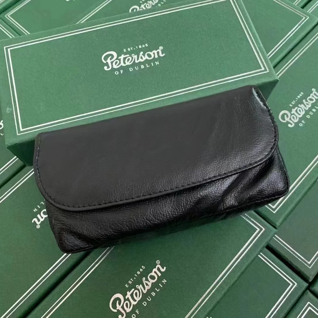 爱尔兰Peterson彼得森牛皮双位烟斗包（退换不要拆开塑封）