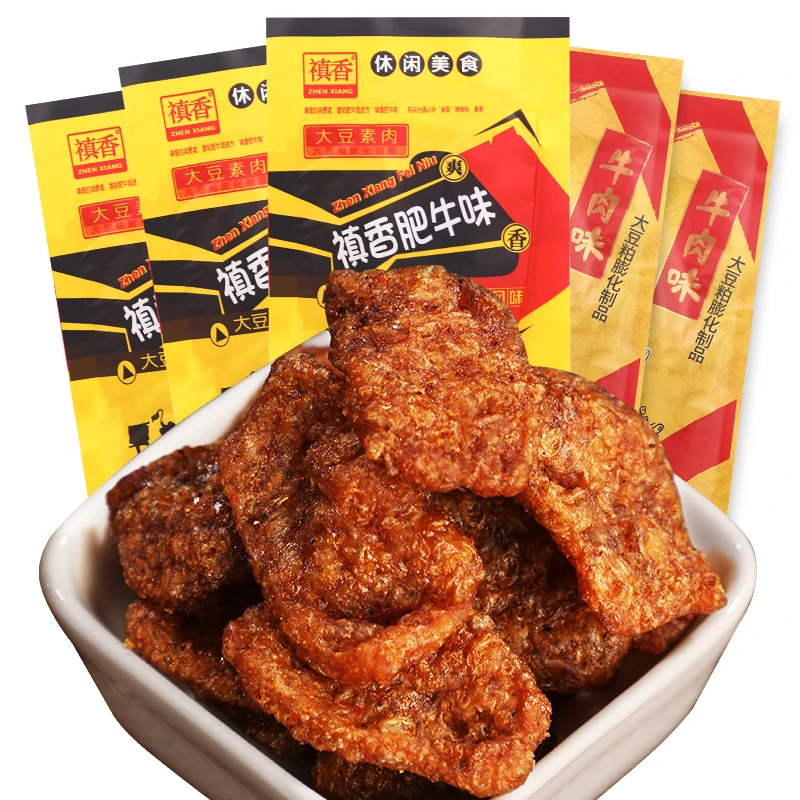 禛香肥牛香菇肥牛酱肥牛大豆素肉怀旧童年校园小零食休闲小吃20g