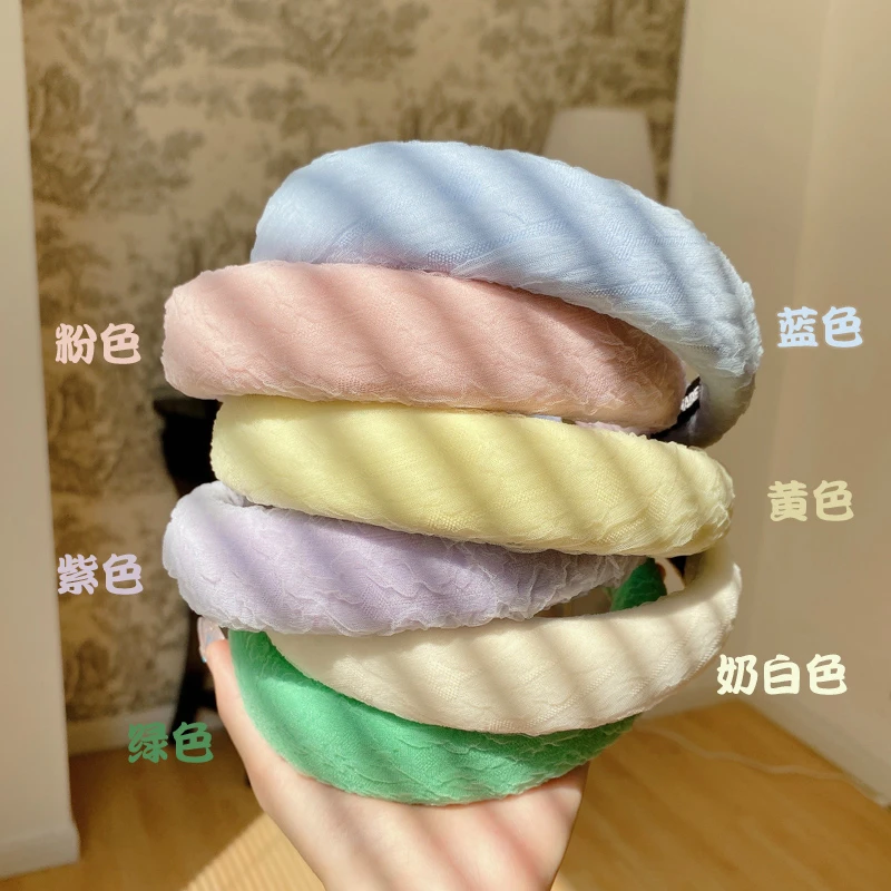 布艺发饰 ins高级感海绵发箍女夏天高颅顶头饰网红2022年新款头箍