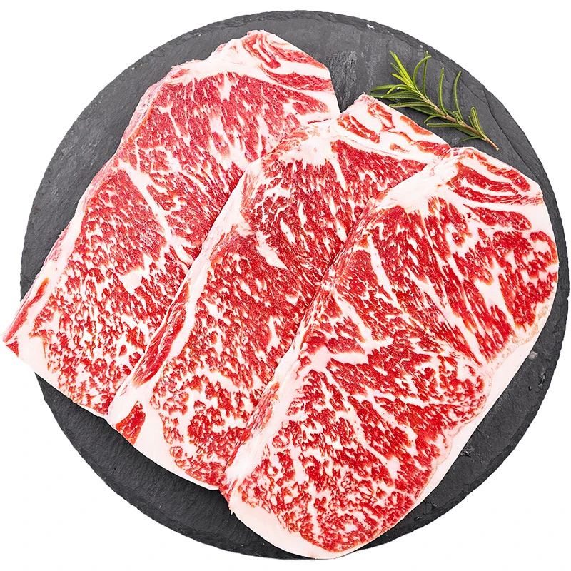 澳洲M9西冷牛排500g 谷饲600天黑毛和牛雪花原切牛肉