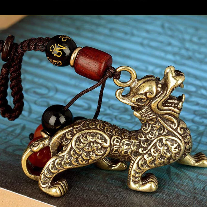 铜貔貅钥匙扣包包挂件汽车钥匙装饰品金钱貔貅铜工艺品挂饰摆件
