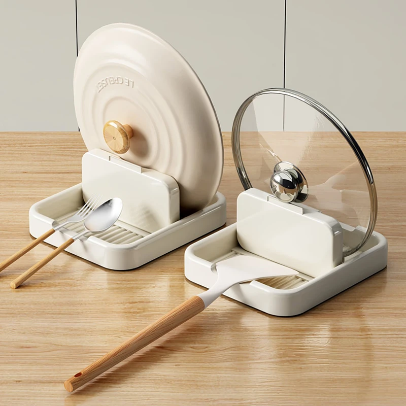 厨房壁挂式台面坐式可折叠置物架放勺子炒菜铲子锅铲架托收纳神器