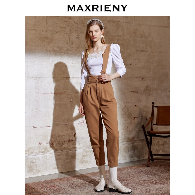 MAXRIENY丨复古衬衫女秋季新款泡泡袖织衫洋气上衣高腰显瘦时尚