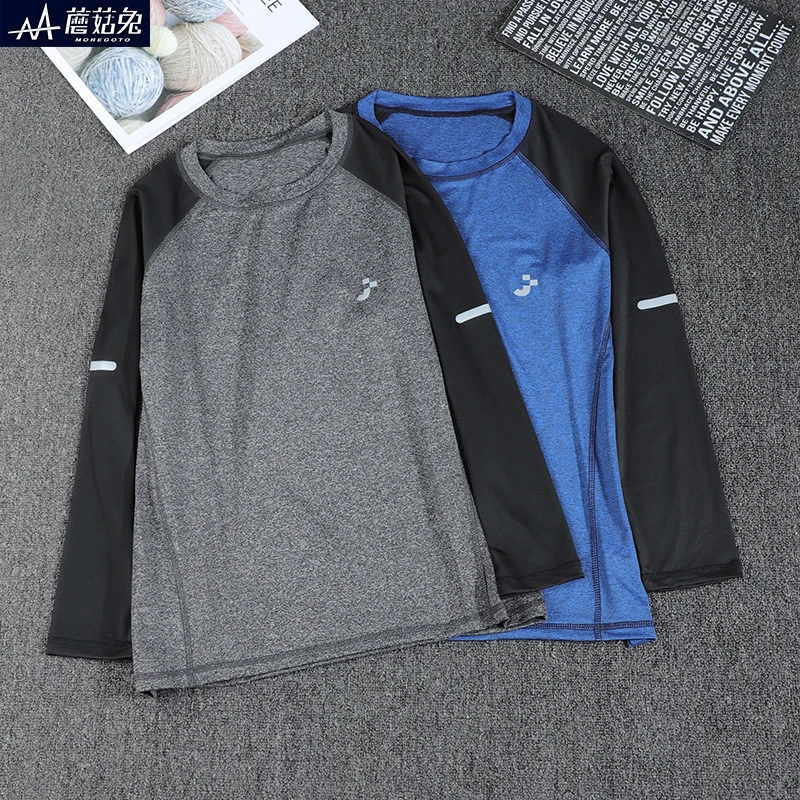 胖男童长袖T恤春秋薄款中大童男装秋装儿童运动打底衫训练服宽松