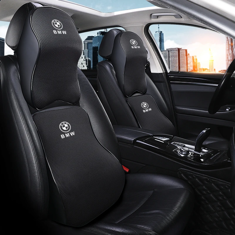 适用于宝马3系5系X1X3X5记忆棉汽车头枕腰靠记忆棉护颈枕车载靠枕