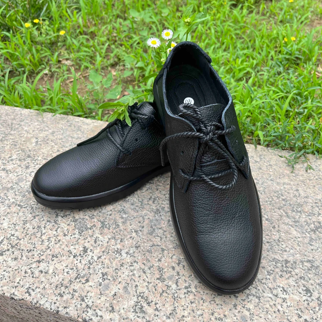 系带 商务男士鞋《黑色/蓝色》可选时尚舒适牛皮软底低帮皮鞋男鞋