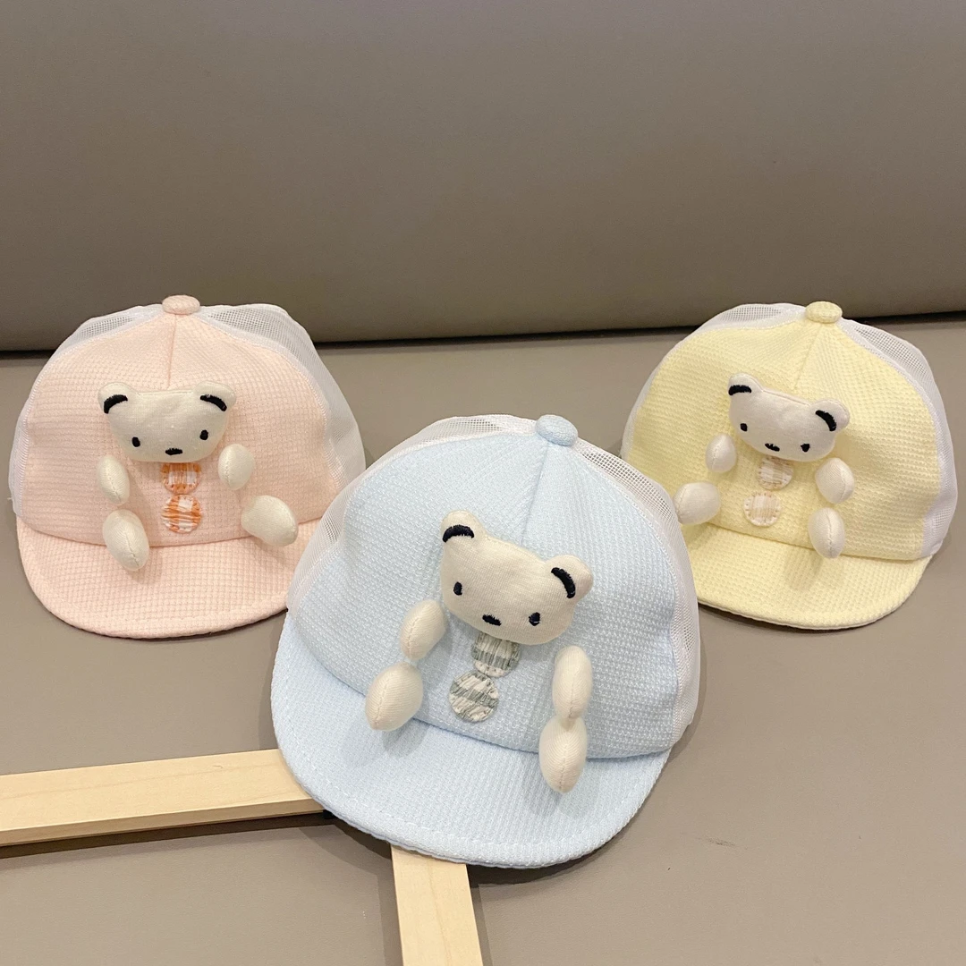 【现货速发】新生儿春秋夏季软檐薄款鸭舌帽婴幼儿胎帽