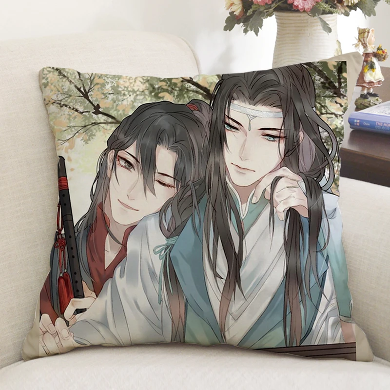 魔道祖师周边设计蓝忘机动漫抱枕定制手办毛绒玩偶公仔双面枕靠背