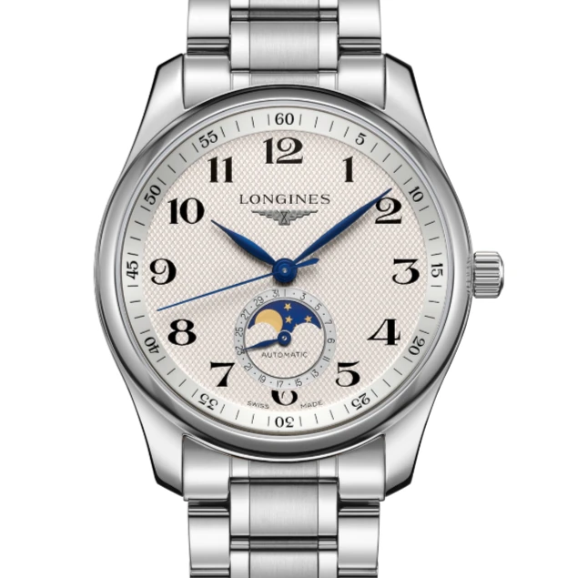 99新 Longines/浪琴 名匠909/白盘四针月相/公价21300/40mm/全套