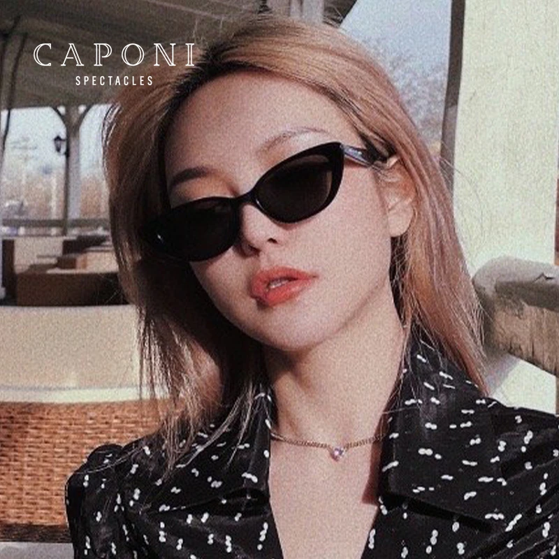 周扬青同款猫眼墨镜男女潮流偏光防紫外线潮眼镜复古网红2025新款